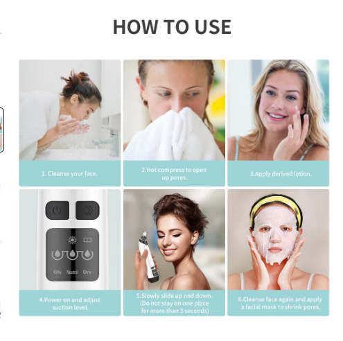 QuoiVital Blackhead Remover Vacuum-Deep Pore Cleanser & Acne Tool